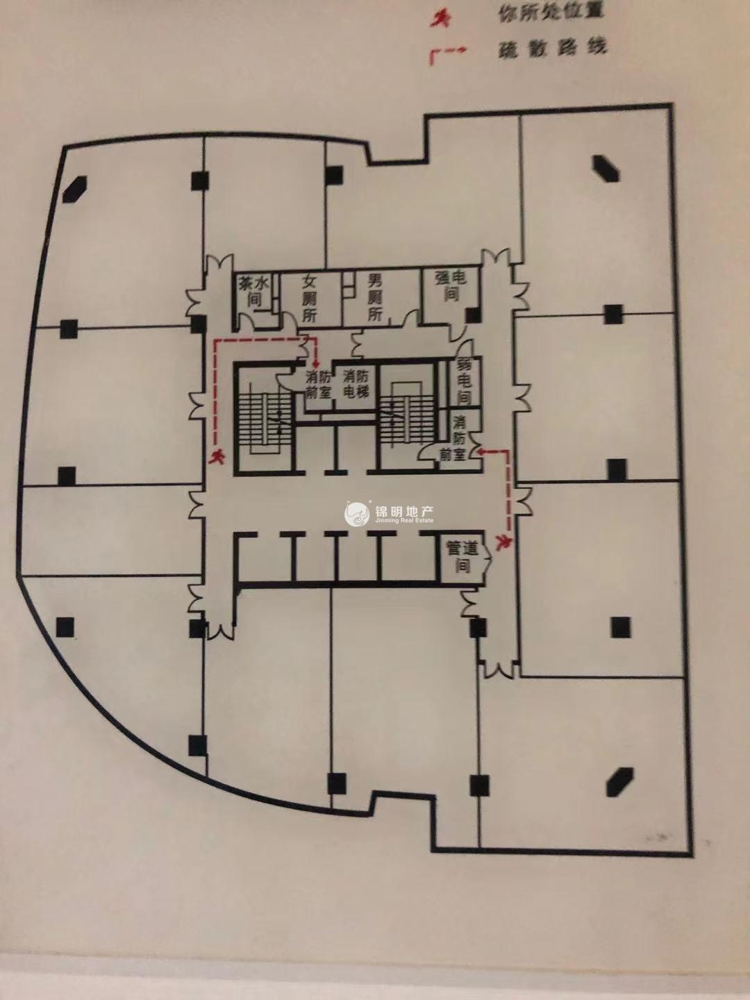 中山公园绿地商务大厦128平米写字楼出租